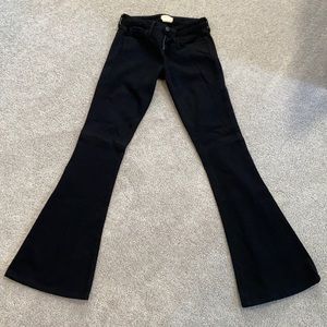 LAGENCE black mid-rise flare jeans